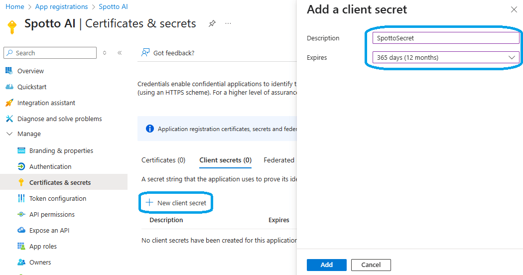 Azure App Secret